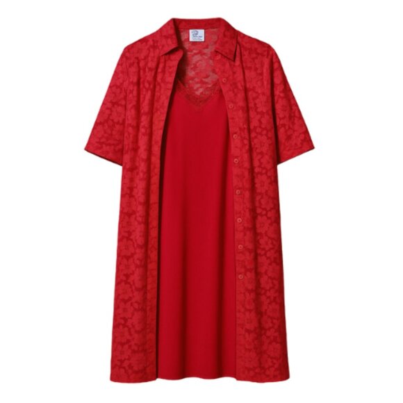 Erika Brooke Super Plus Red Lace Duster 26W – Pre-Owned - Picture 4 of 9